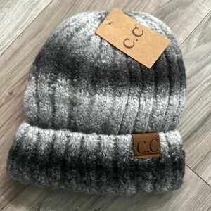 New CC Beanie Gray/Black Super Soft Beanie Hat